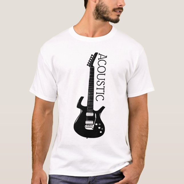 Acoustic Guitar Logotyp T-Shirt (Framsida)