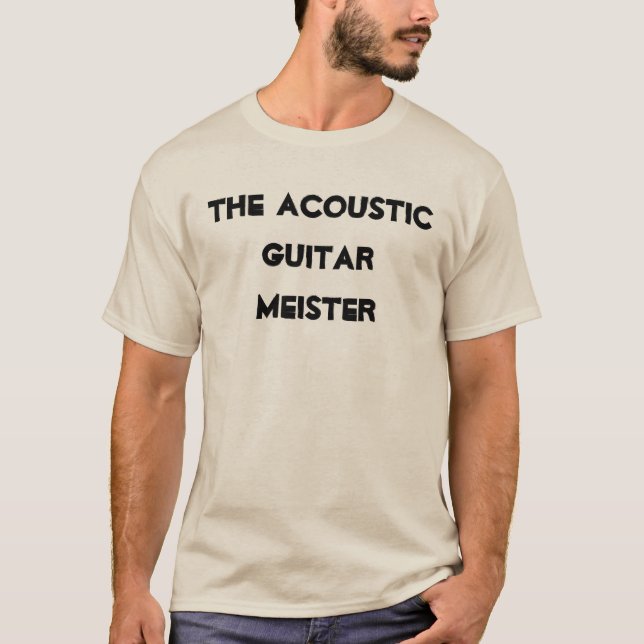Acoustic Guitar Meister Musical Instrument T-shirt (Framsida)