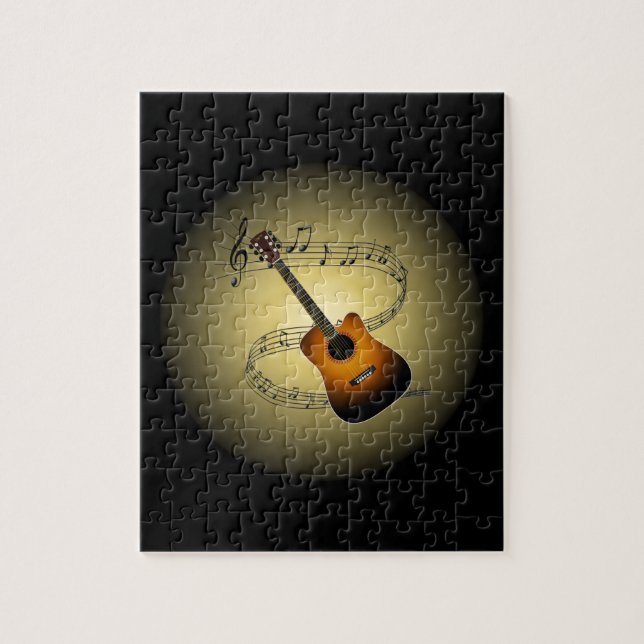 Acoustic Guitar~ Musical  ~ Musical Globe ~ Pussel (Vertikal)