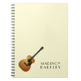 Acoustic Guitar Musician Music Lacher Anteckningsbok