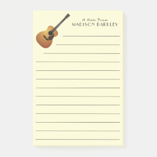 Acoustic Guitar Musician Music Lacher Post-it Block