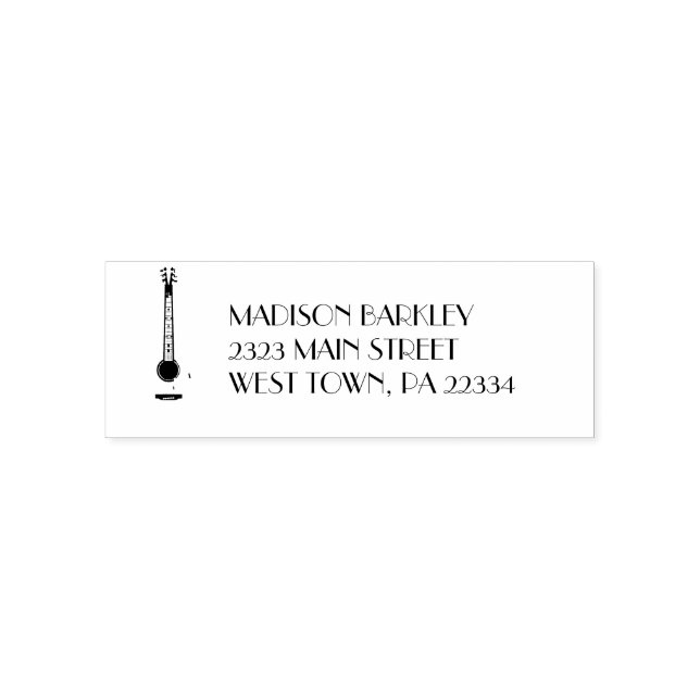 Acoustic Guitar Musician Music Lacher Självfärgande Stämpel (Design)