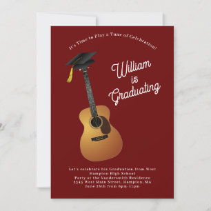 Acoustic Guitar Musician Studentfest Music Inbjudningar