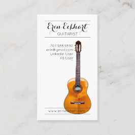 Acoustic Guitar Musician Visitkort