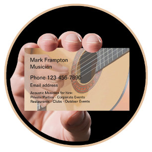 Acoustic Guitar Musician Visitkort