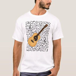 Acoustic Guitar Musik noter Guitarist Musician T Shirt