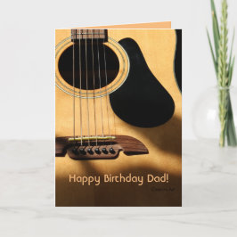Acoustic Guitar Photograph, Grattis på födelsedage Kort
