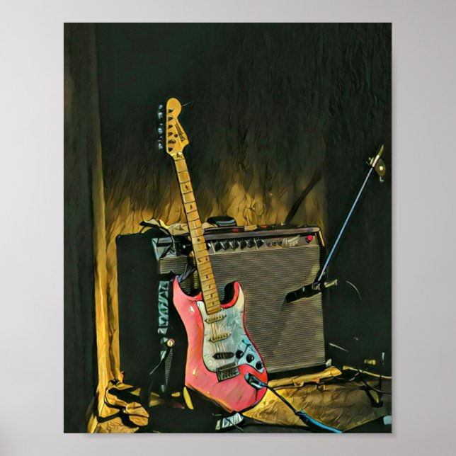 Acoustic guitar player gift poster (Framsidan)