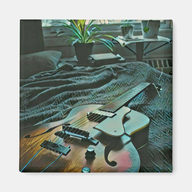 Acoustic guitar player magnet (Framsidan)