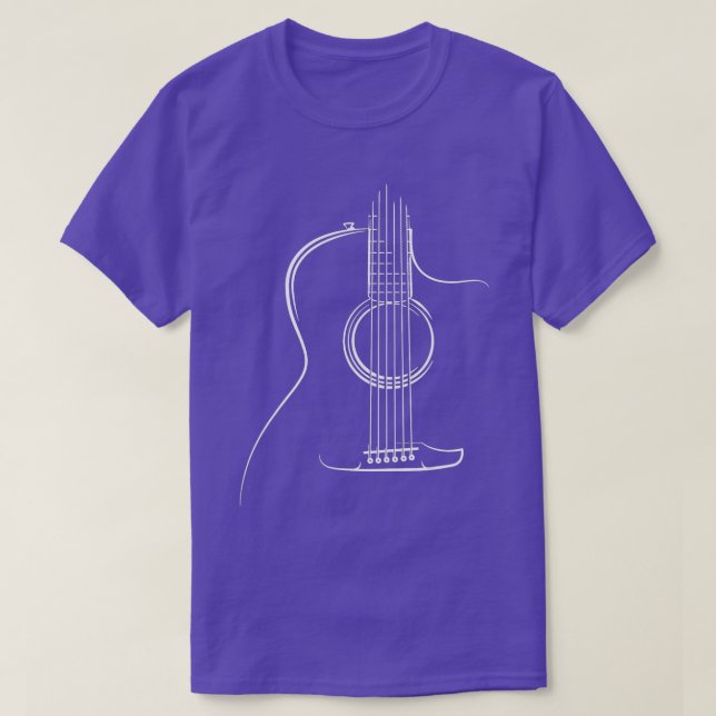Acoustic Guitar Player Matching Guitar Älskare Man T Shirt (Design framsida)