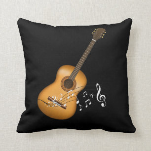 Acoustic Guitar Player Musik noter Art Musiker Kudde