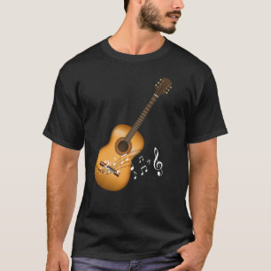 Acoustic Guitar Player Musik noter Art Musiker T Shirt