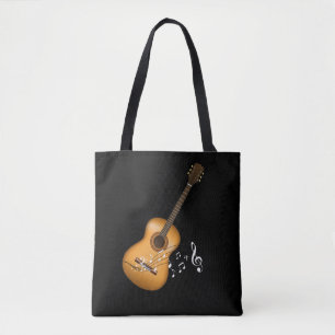 Acoustic Guitar Player Musik noter Art Musiker Tygkasse