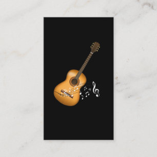 Acoustic Guitar Player Musik noter Art Musiker Visitkort