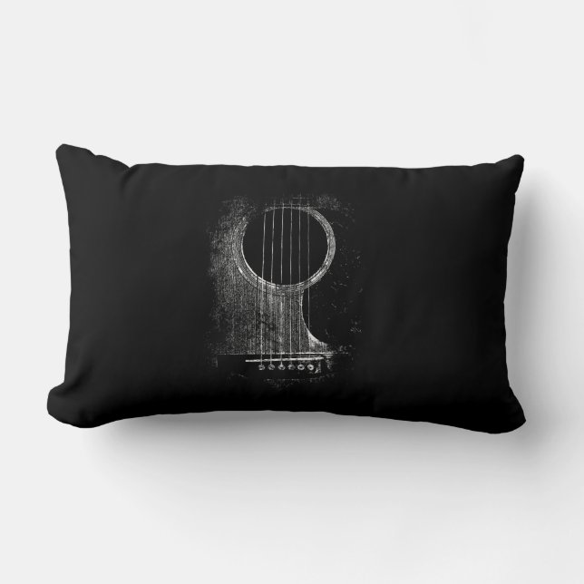 Acoustic Guitar Player Sex String Sten & Roll Lumbarkudde (Framsida)