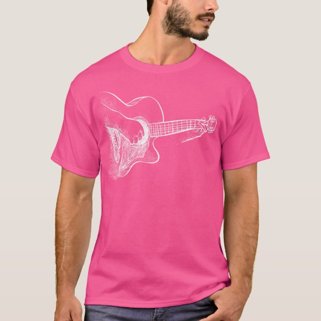 Acoustic Guitar Player T Shirt (Framsida)