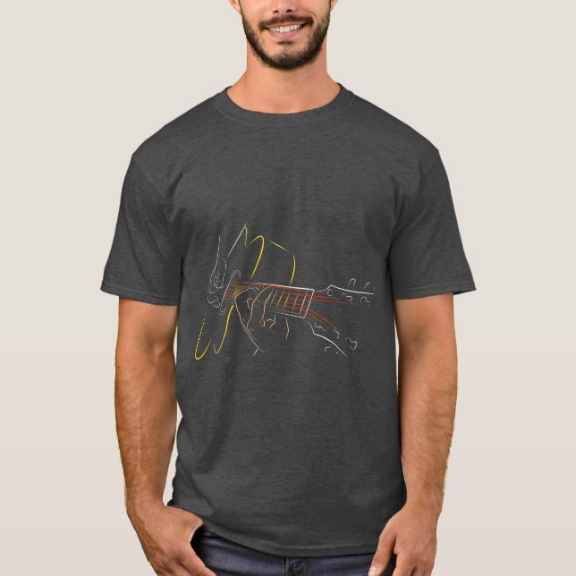 Acoustic Guitar Player Underbar Guitarist eller ba T Shirt (Framsida)
