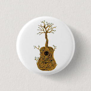 Acoustic Guitar Shirt Livets träd Guitar Player G Knapp