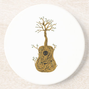 Acoustic Guitar Shirt Livets träd Guitar Player G Underlägg