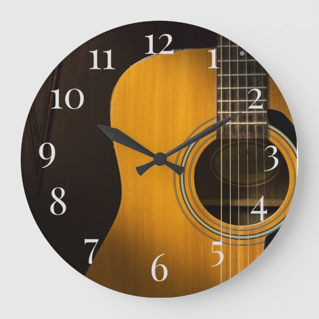 Acoustic Guitar Stor Klocka (Framsida)