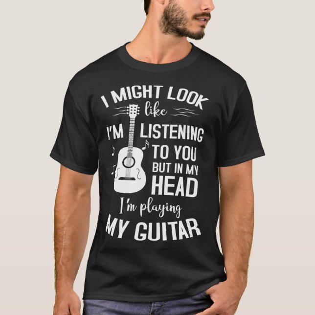 Acoustic Guitar Strings Electric Guitar Accessorie T Shirt (Framsida)