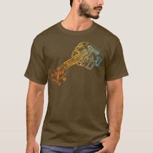 Acoustic Guitar Teckning Guitarist Guitar Player T Shirt