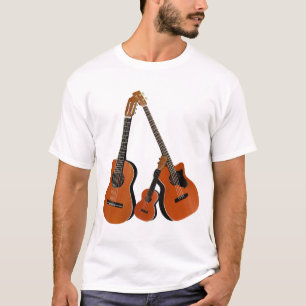 Acoustic Guitar Ukulele and Acoustic Bass T-shirt