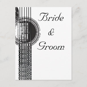 Acoustic Guitar Wedding bjudande Inbjudningar