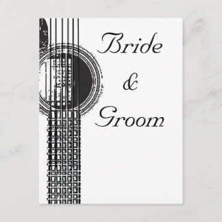 Acoustic Guitar Wedding bjudande Inbjudningar