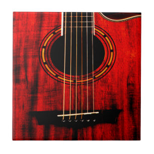 Acoustic Guitar Wooden Music Kakelplatta