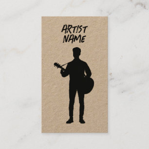 Acoustic Guitarist Musician Singer Artist Male Visitkort