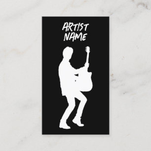 Acoustic Guitarist Musician Singer Artist Male Visitkort
