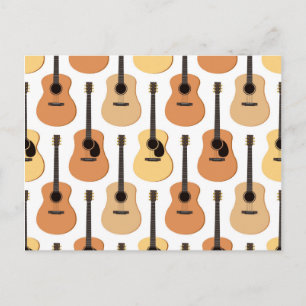 Acoustic Guitars Mönster Vykort