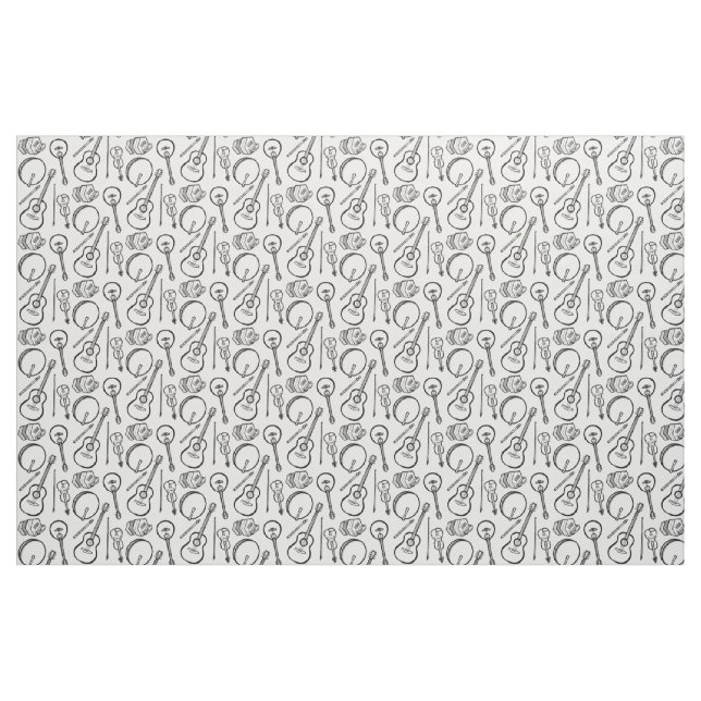 Acoustic Irish Musical Instrument Fabric Tyg (Fat Quarter)