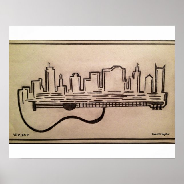 "Acoustic Skyline" Poster(16,50 x 11,00") Poster (Framsidan)