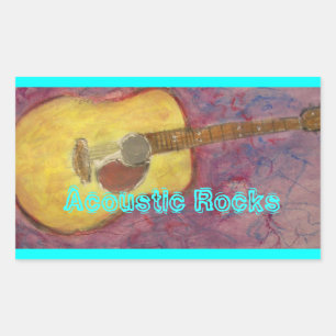 Acoustic Sten Rektangulärt Klistermärke