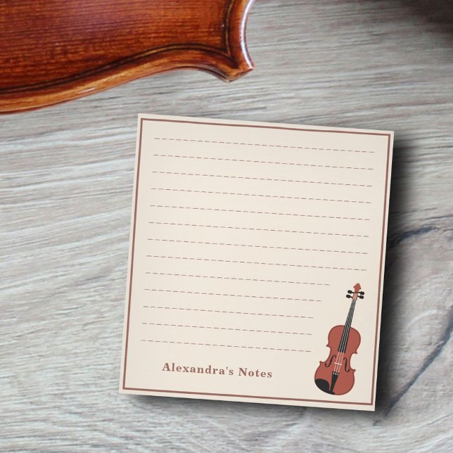 Acoustic Violin Anteckningsblock (Acoustic Violin Notepad)