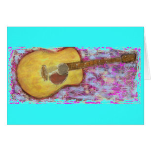 Acoustic Zen Guitar Hälsningskort