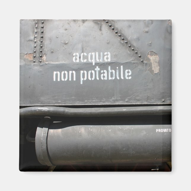 Acqua Non Potabile - drick inte Magnet (Framsidan)