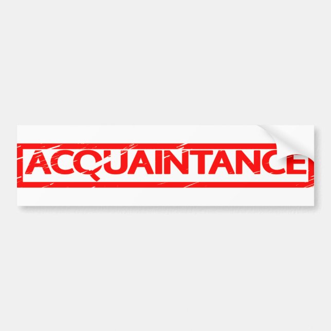 Acquaintance Frimärke Bildekal (Framsidan)