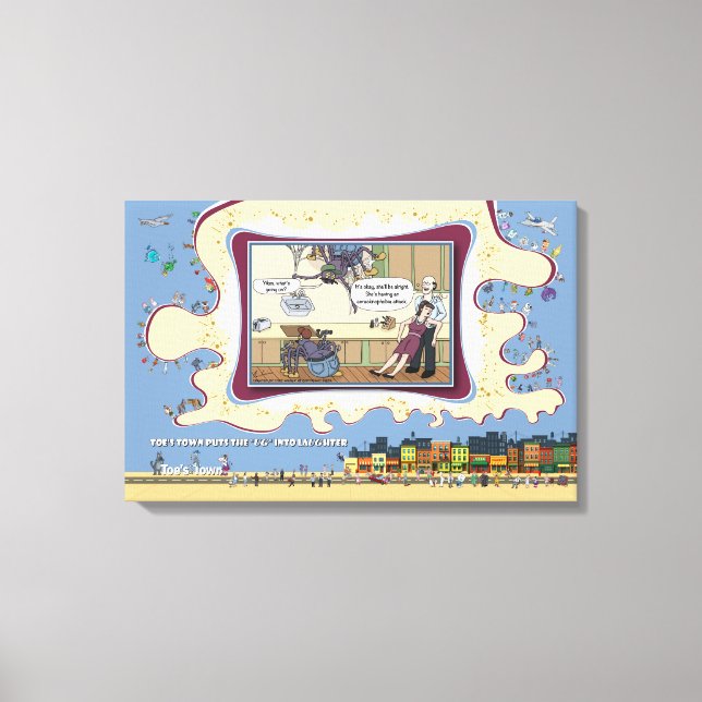 Acracknophobia | Absurd Wordplay Humor 24x16 Canvastryck (Framsida)