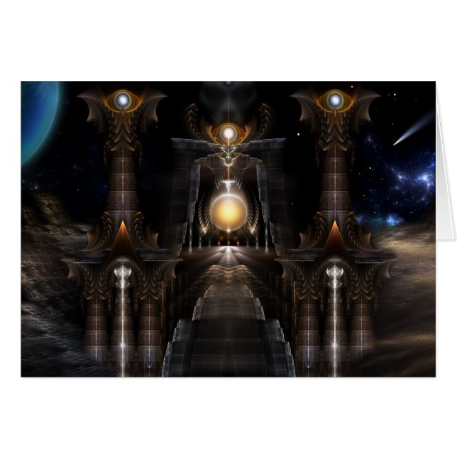 Acrellis Fractal Art Hälsningskort (Framsidan Horizontal)