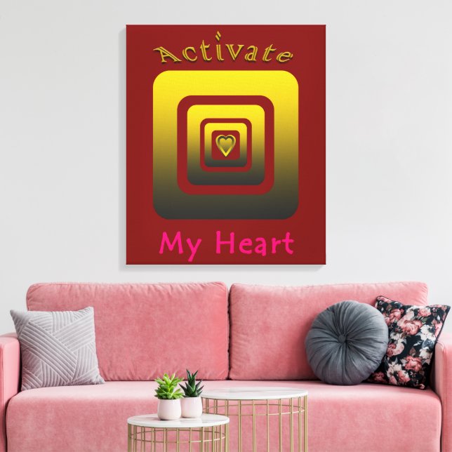 Acrílica Activate My Heart Canvastryck (Insitu (Vardagsrum))