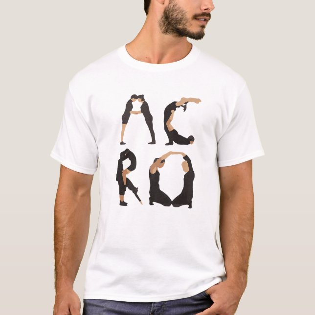 Acro | Aerial Acroyoga T | Funny Acro Yoga T Shirt (Framsida)