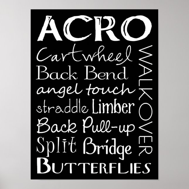 Acro Dance Tunnelbanan Art Poster (Framsidan)