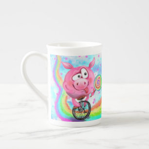 Acrobat Gris Bone China Mugg Benporslin Mugg