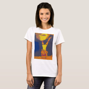 Acrobat Headstand Art Women's Basic T-Shirt, White Tröja