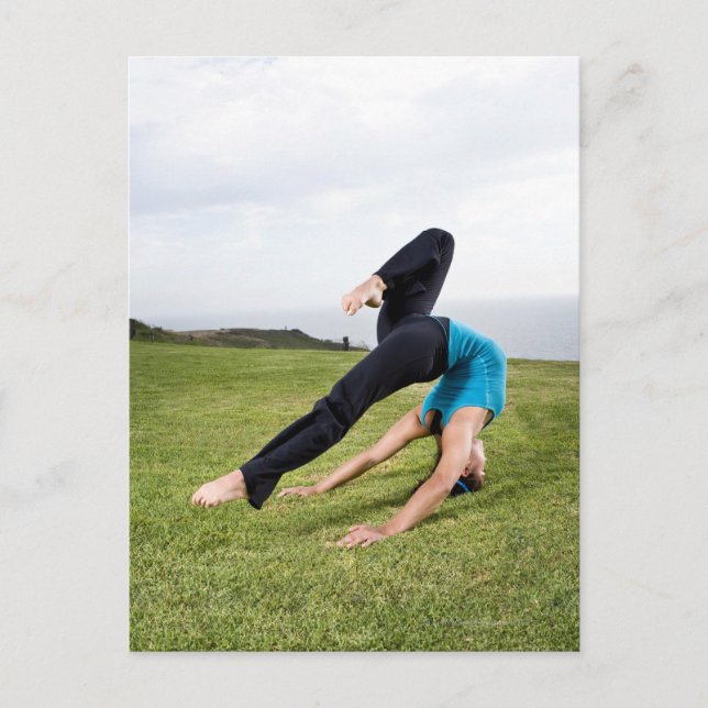 Acrobat och kontortionister vykort (Framsida)