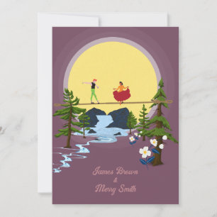 Acrobat-par i Kärlek fredliga Bröllop Inbjudningar