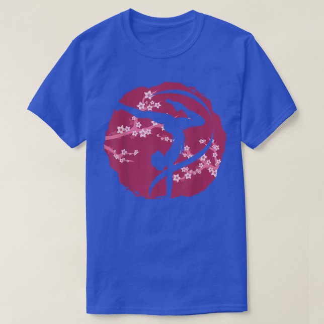 Acrobat Sakura Cherry Blommar Acrobatic Gymnastics T Shirt (Design framsida)